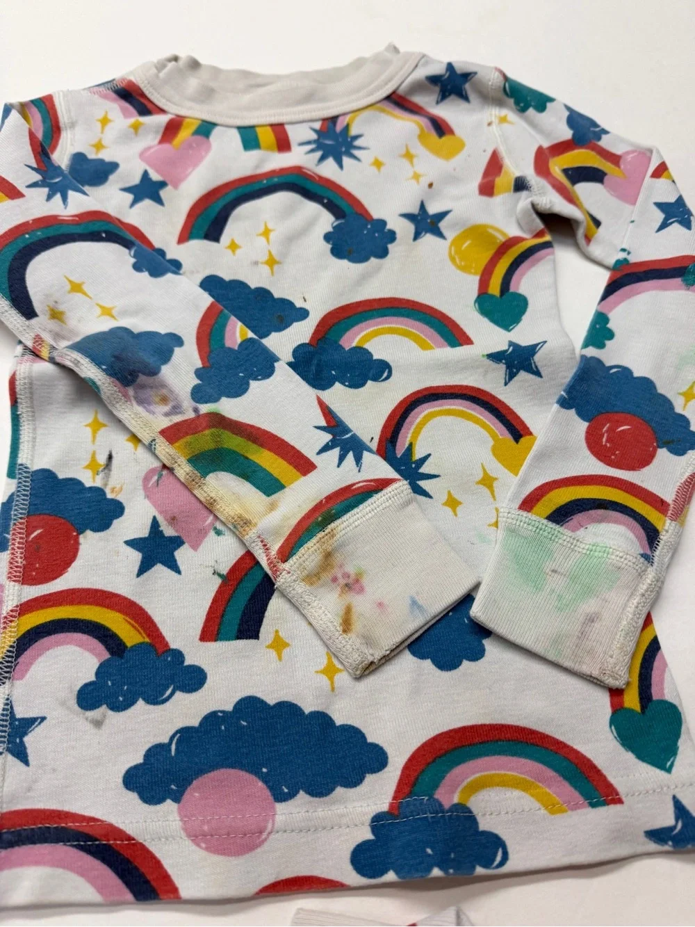 Hanna Andersson Rainbow & Cloud Print Pajama Set PLAY